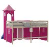 vidaXL Curtains for Loft Bed with Tower Pink Polyester
