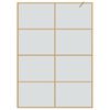 vidaXL Walk-in Shower Wall Gold 140 x 195 cm Tempered Glass