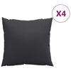 vidaXL Sofa Cushions 4 pcs Black 40x40 cm Fabric