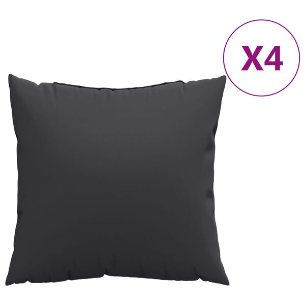 vidaXL Sofa Cushions 4 pcs Black 40x40 cm Fabric