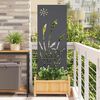 vidaXL Garden Privacy Screen Anthracite 50 x 140 cm Cold-rolled steel