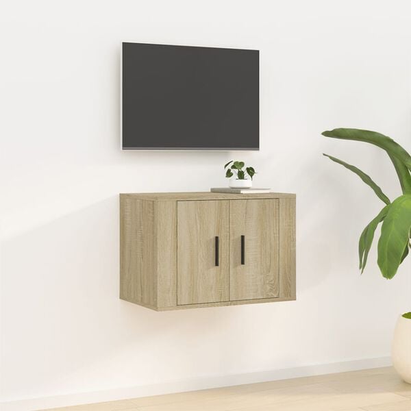 vidaXL Wall Mounted TV Cabinet Sonoma Oak 57x34.5x40 cm