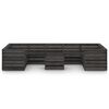 vidaXL 10 Piece Garden Lounge Set Grey Impregnated Pinewood