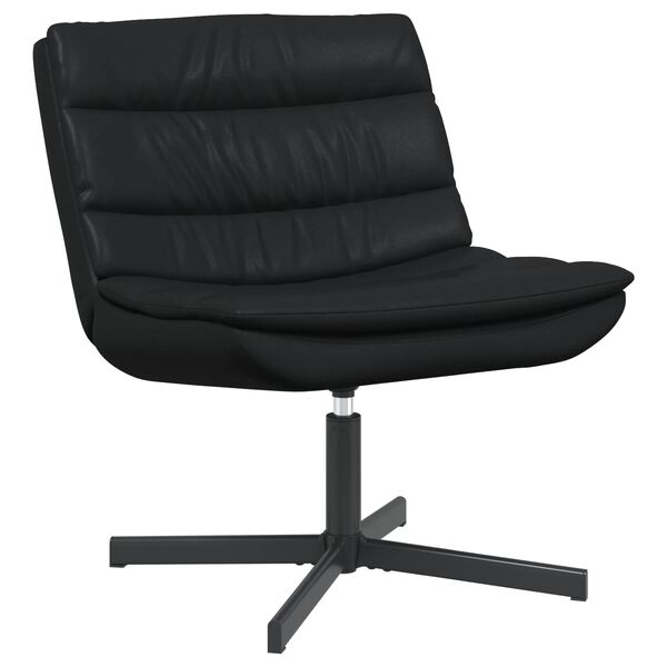 vidaXL Swivel Chair Black 63 x 75 x 76 cm Shiny PU