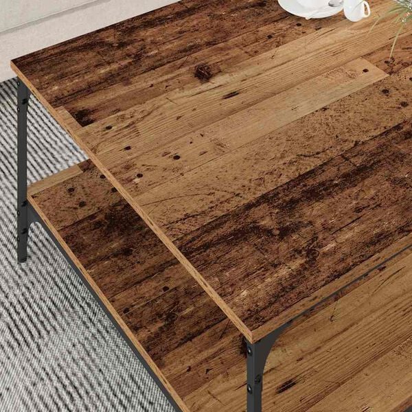 vidaXL Coffee Table Old wood 80 x 80 x 40 cm Engineered Wood