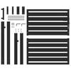 vidaXL Garden Gate Lockable Black 100x100 cm Aluminium