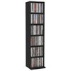 vidaXL CD Cabinet Black 21x20x88 cm Engineered Wood
