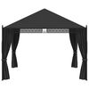 vidaXL Gazebo with Curtains 3.5x3.5x3.1 m Anthracite