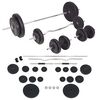 vidaXL Weight Bench with Weight Rack, Barbell and Dumbbell Set 90 kg