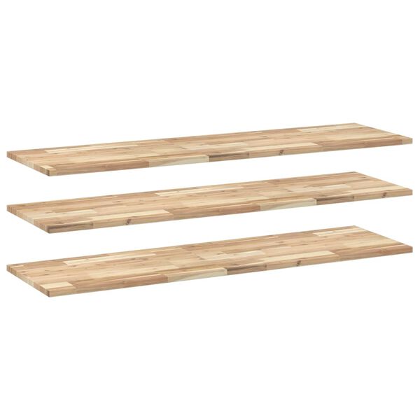 vidaXL Floating Shelves 3 pcs 140x40x2 cm Untreated Solid Wood Acacia