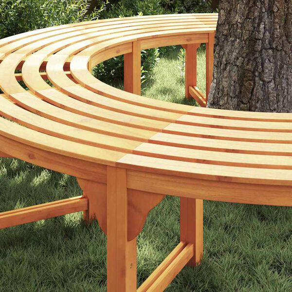 vidaXL Tree Bench 2 pcs Natural 160 x 80 x 45cm Solid Eucalyptus Wood