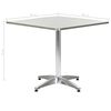 vidaXL Garden Table Silver 80x80x70 cm Aluminium