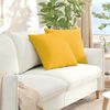 vidaXL Sofa Pillows 2 pcs Light Yellow 50 x 50 cm Corduroy Fabric