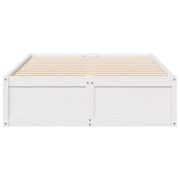 vidaXL Bed Frame without Mattress White 120x200 cm Solid Wood Pine