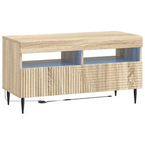 vidaXL LED TV Cabinet HAARLEM 81 x 35 x 43 cm Sonoma Oak