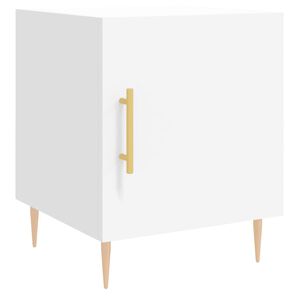 vidaXL Bedside Cabinet White 40x40x50 cm Engineered Wood