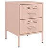 vidaXL Bedside Cabinet Pink 36x39x50.5 cm Steel
