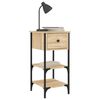 vidaXL Bedside Cabinets 2 pcs Sonoma Oak 34x36x70 cm Engineered Wood