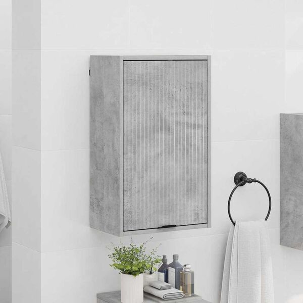 vidaXL Bathroom Cabinet Wall-mounted Concrete Grey 39 x 23.5 x 65 cm