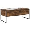 vidaXL Coffee Table Smoke Oak 100 x 46 x 40 cm Engineered Wood
