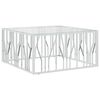 vidaXL Coffee Table 100x100x50 cm Stainless Steel and Glass