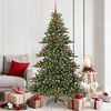 vidaXL Artificial Hinged Christmas Tree Green 180 cm PVC and Steel