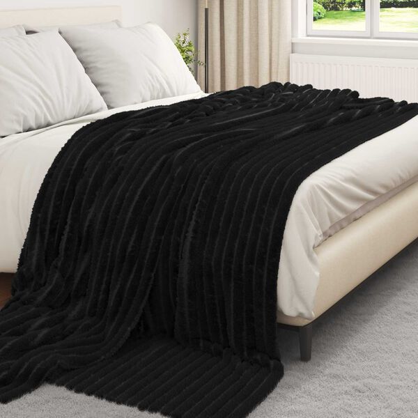 vidaXL Throw Blankets 6 pcs Black 240 x 220 cm Fleece