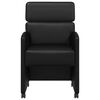 vidaXL Dining Chairs with Wheels 2 pcs Black 58 x 65 x 98 cm