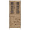 vidaXL Highboard with Drawer 2 pcs Artisan Oak Engineered Wood