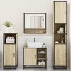 vidaXL 4 Piece Bathroom Furniture Set Sonoma Oak Engineered Wood