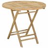 vidaXL Garden Table Natural 80 x 70 cm Bamboo