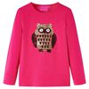 vidaXL Kids' T-shirt with Long Sleeves Bright Pink 116