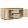 vidaXL TV Cabinet with LED Lights Sonoma Oak 100x41x50 cm
