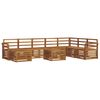 vidaXL Sectional Sofa Set 9 pcs Natural Solid Acacia Wood