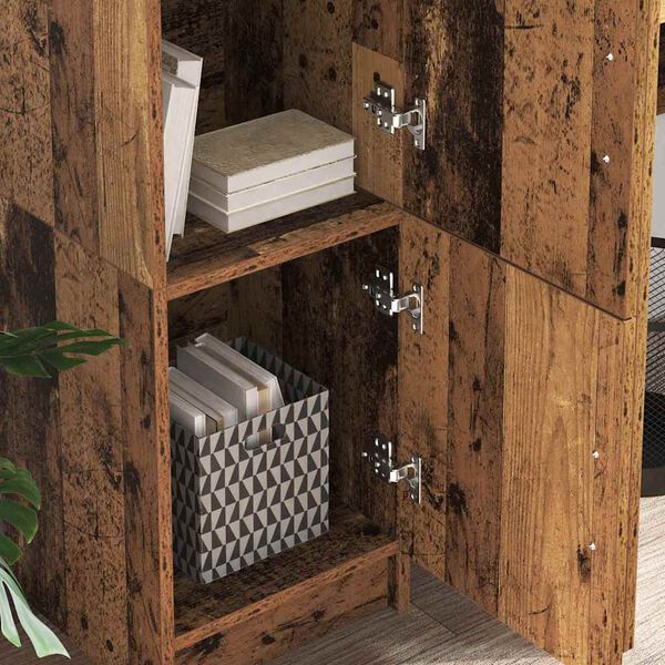 vidaXL Highboard Old Wood 31.5 x 32 x 122.5 cm