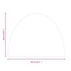 vidaXL Fireplace Glass Plate Half Round 800x600 mm