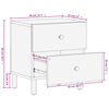 vidaXL Bedside Cabinets 2 pcs Black 40x33x46 cm Solid Wood Mango