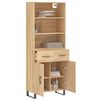 vidaXL Highboard Sonoma Oak 69.5x34x180 cm Engineered Wood