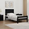 vidaXL Wall Headboard Black 95.5x3x60 cm Solid Wood Pine