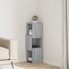 vidaXL Corner Cabinet Grey Sonoma 25.5x25x80cm Engineered Wood