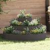 vidaXL Garden Planter Black 120 x 120 x 20 cm Cold-rolled Steel