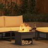 vidaXL Fire Pit Black 50 x 50 x 40 cm Steel