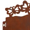 vidaXL Lawn Edgings 10 pcs Rusty 103 x 0.05 x 22 cm Weathering Steel