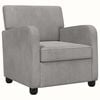 vidaXL Armchair Light Grey Velvet