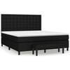 vidaXL Box Spring Bed with Mattress Black 160x200 cm Fabric