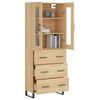 vidaXL Highboard Sonoma Oak 69.5x34x180 cm Engineered Wood