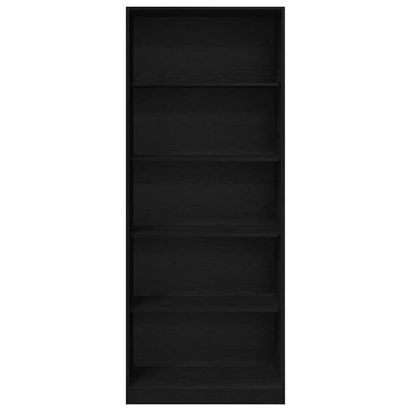 vidaXL Wardrobe with Shelf Black Oak 80 x 50 x 200 cm Engineered Wood