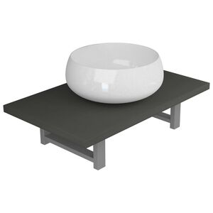 vidaXL Bathroom Furniture Set | Grey | Engineered wood | Compact | Modern