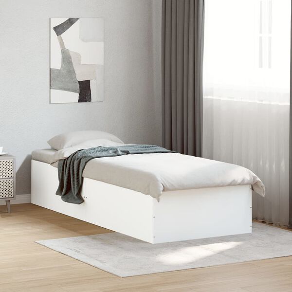 vidaXL Bed Frame without Mattress White 100x200 cm