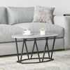 vidaXL Coffee Table Grey 80 x 40 x 40.5 cm Engineered Wood and Metal
